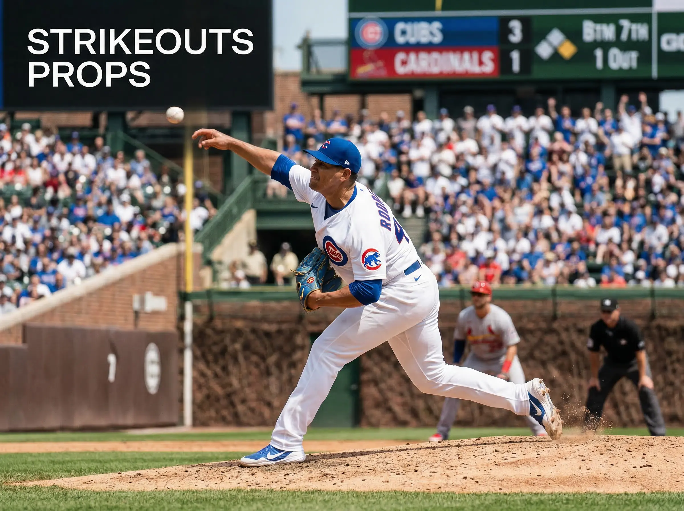 Pitcher de béisbol en el montículo lanzando una bola rápida en un partido de MLB
